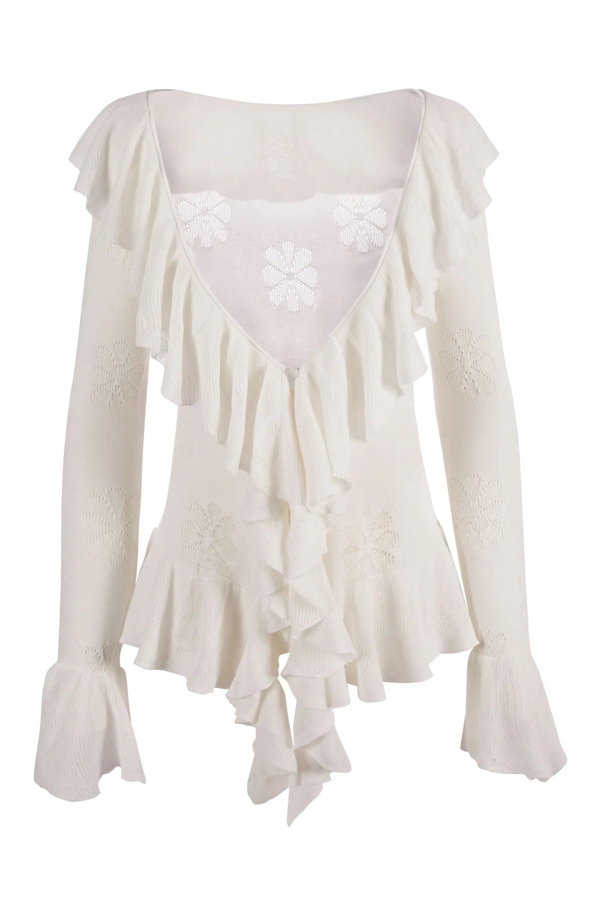 Ruffled Knit Blouse